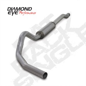 Ford F250 Performance Exhaust - Single - Diamond Eye Performance - Cat Back 4in AL - `03-`07